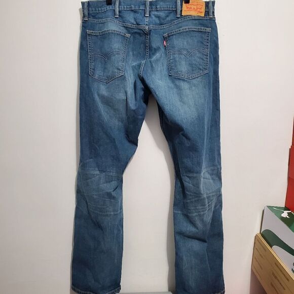 Preowned mens Sz 38×32 levis 514 Straight fit denim jeans blue - Picture 9 of 13